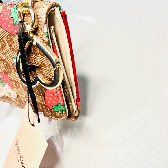 Juicy Couture Chestnut Chino Red Freshly Picked Trifold Wallet with Gold - New - Picture 6 of 11